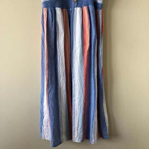 Angie Smocked Bodice Stripe Midi Dress - Picture 6 of 8